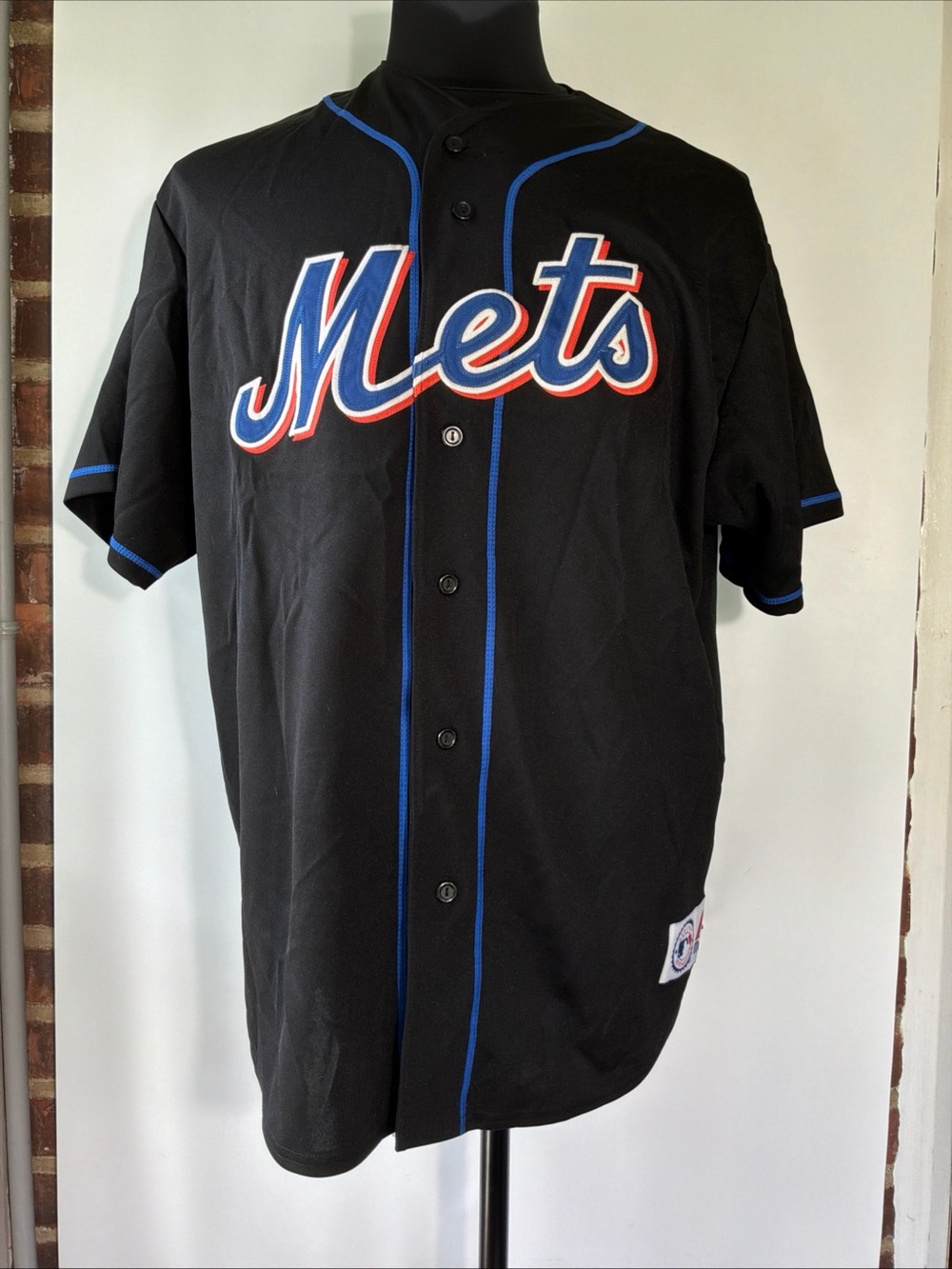 Vintage Majestic New York Mets Carlos Delgado #21 Stitched Jersey Size 2XL